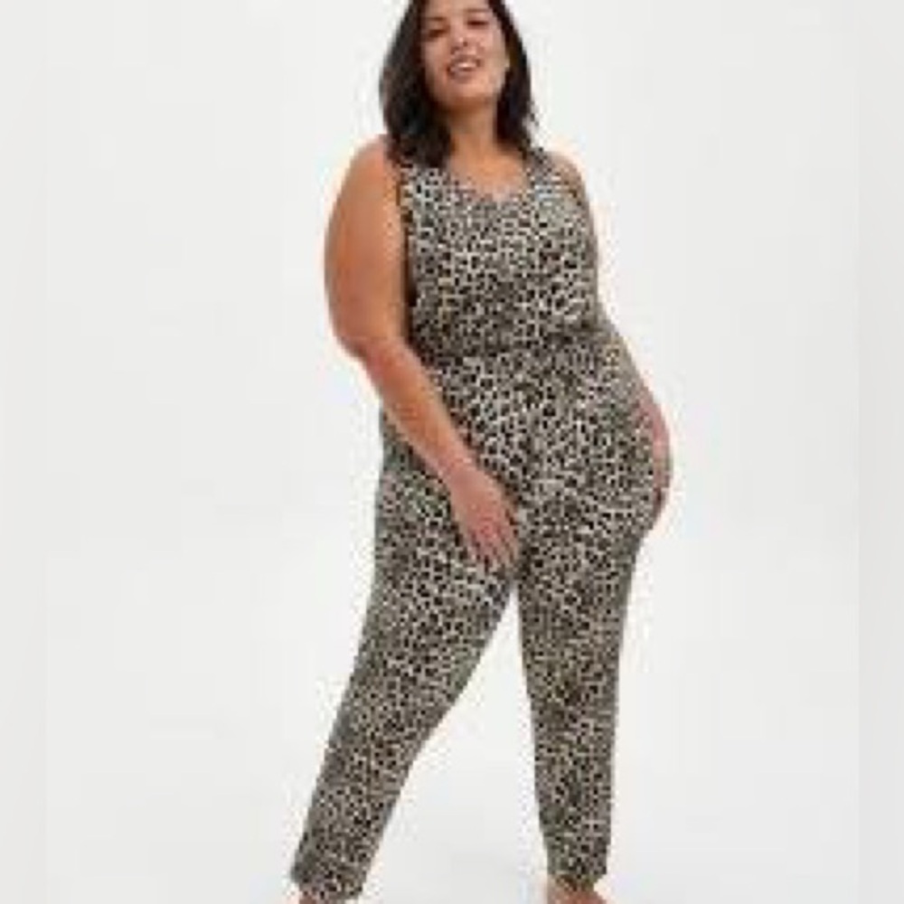 Torrid leopard print lounging jumpsuit